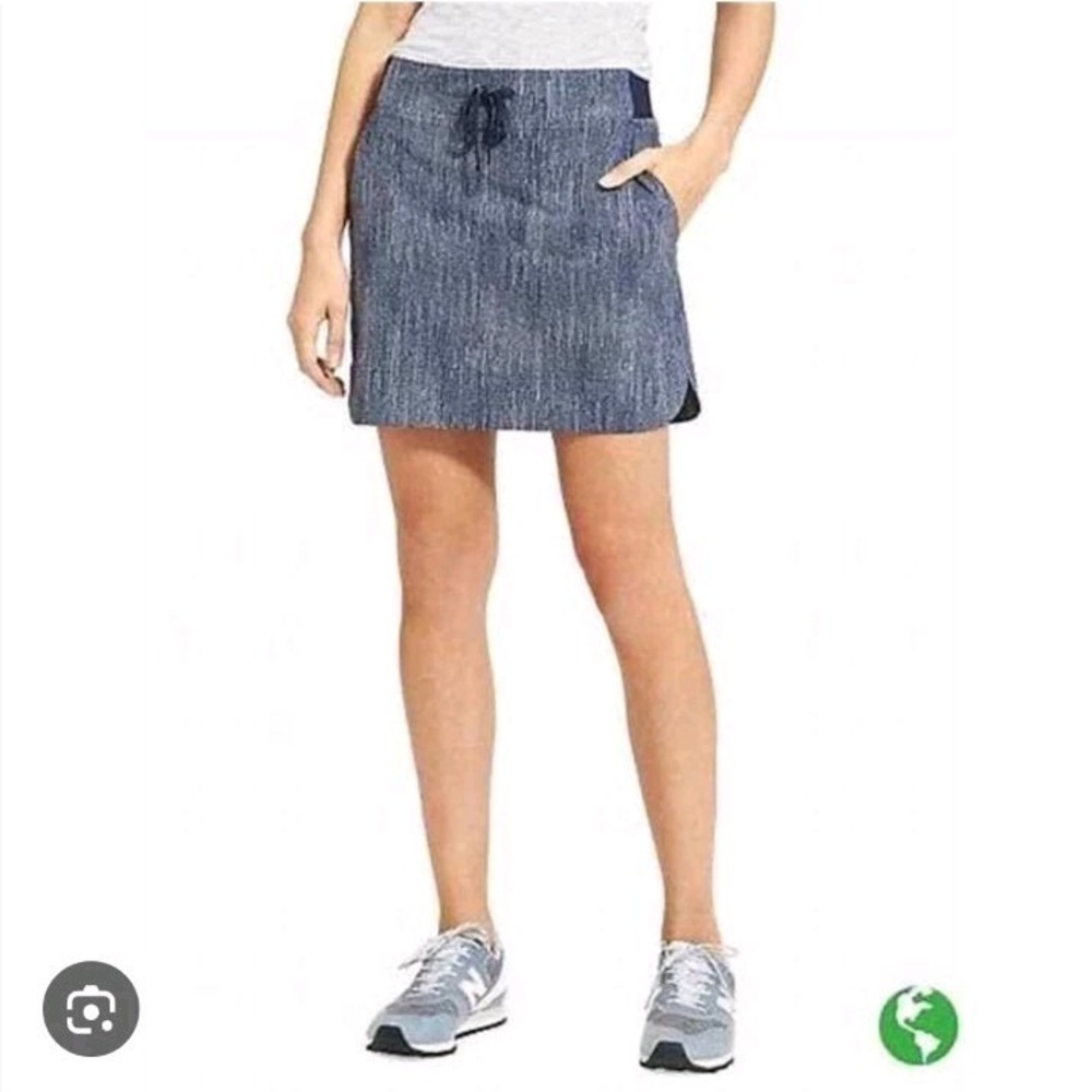 Athleta Womens Size 12 Midtown Skort Batik Navy Blu Golf Tennis Skirt Pickleball